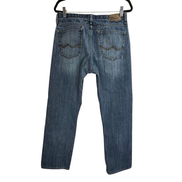 Wrangler Jeans Co. Blue Whisker Faded Cotton Relaxed Straight Jeans Size 32 X 32 - Picture 2 of 11